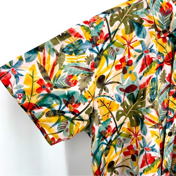 Howler Brothers Tropical Print Button Down Shirt Men’s Large - Picture 3 of 12